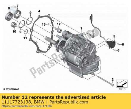 Holder for gear-selector drum 11117723138 BMW