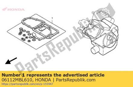Gasket kit b (component parts) 06112MBL610 Honda