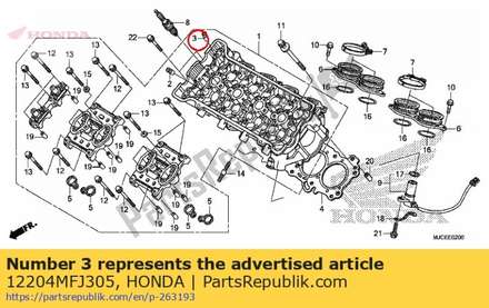 Guide, in. valve (os) 12204MFJ305 Honda