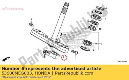 Lock, steering handle (honda lock) 53600MEG003 Honda