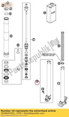 Axle clamp r/s cpl. w. tube 35480455S1 KTM