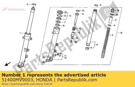 Fork assy r fr 51400MV9003 Honda