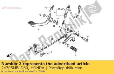 Pedal comp., change 24705MBLD60 Honda