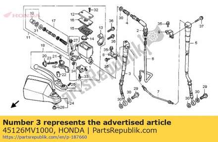 Hose, r. fr. brake 45126MV1000 Honda