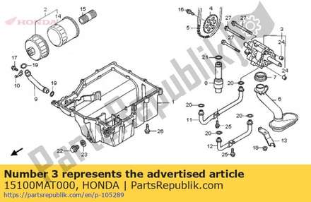 Pump assy., oil 15100MAT000 Honda