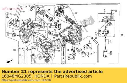 Air cut valve set 16048MG2305 Honda