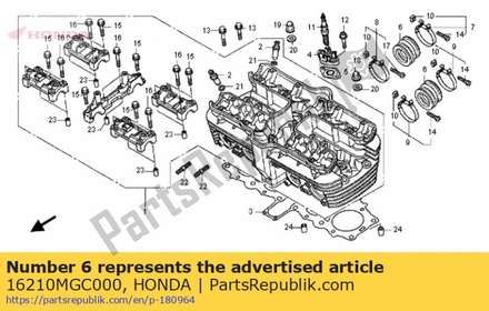 Insulator, throttle body 16210MGC000 Honda