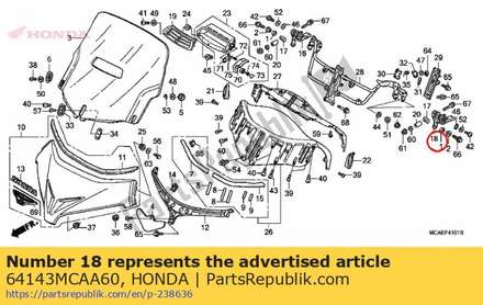 Link comp., l. adjusting 64143MCAA60 Honda