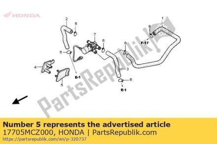 Cover l., air injection control valve 17705MCZ000 Honda