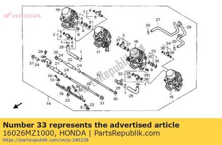 Joint set 16026MZ1000 Honda