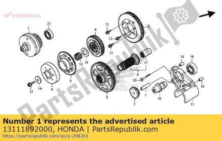 Pin, piston 13111892000 Honda