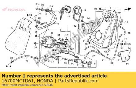 Pump assy., fuel 16700MCTD61 Honda
