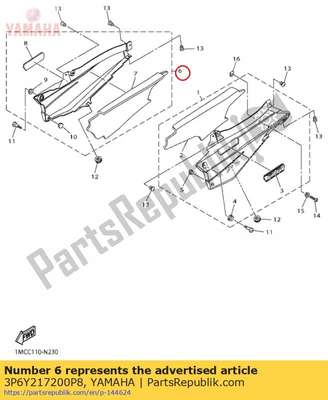 Cover, side 2 3P6Y217200P8 Yamaha