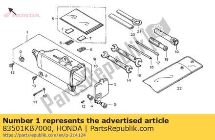 Box, tool 83501KB7000 Honda