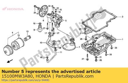 Pump assy., oil 15100MW3A80 Honda