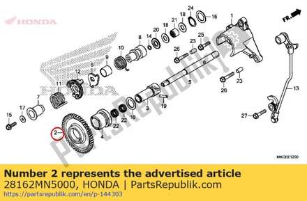 Gear, reverse idle(46t) 28162MN5000 Honda