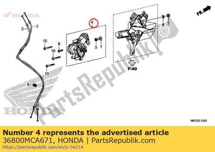 Actuator assy., reverse shift 36800MCA671 Honda