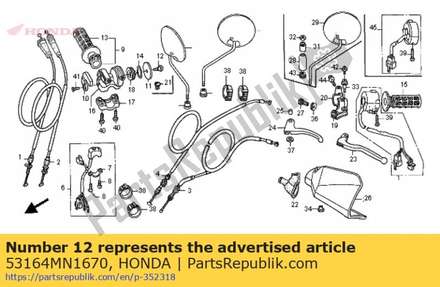 Screw, throttle pulley pivot 53164MN1670 Honda