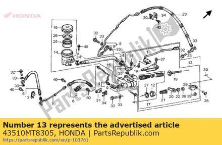 Cylinder sub assy., rr. m 43510MT8305 Honda