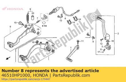 Pedal comp,brake 46510HP1000 Honda