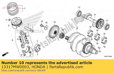 Bearing e, crankshaft (pink) 13317MW0003 Honda