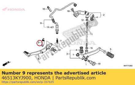 Spring assy., brake pedal 46513KYJ900 Honda
