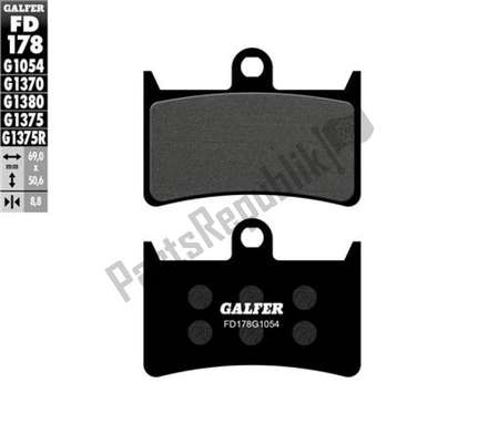 Semi-metallic brake pads FD178G1054 Galfer