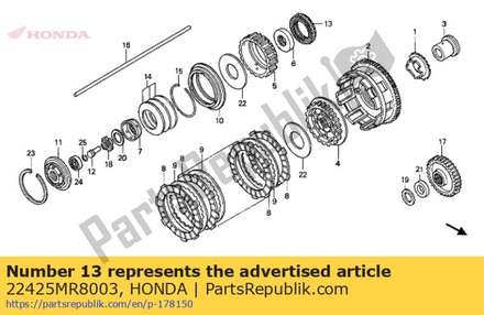Koppeling, een manier 22425MR8003 Honda