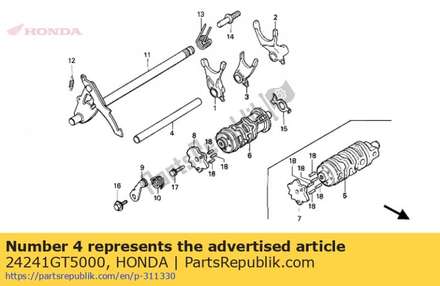 Shaft, gearshift fork 24241GT5000 Honda