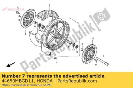 Wheel sub assy., fr. 44650MBGD11 Honda