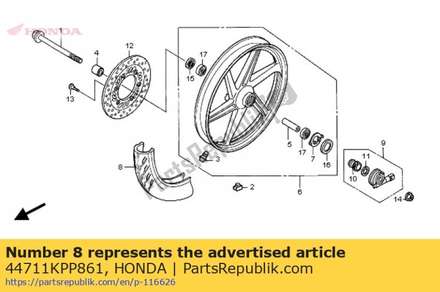 Tire, fr. (irc) (80/90-17 44711KPP861 Honda