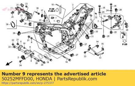 Stay, harness cover 50252MFFD00 Honda