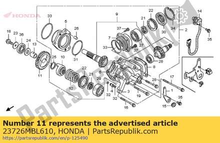 Gear, damper shaft(32t) 23726MBL610 Honda