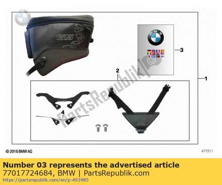 Installation instructions, tank-top bag 77017724684 BMW