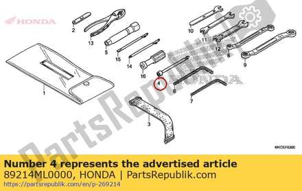 Wrench, box(10) 89214ML0000 Honda