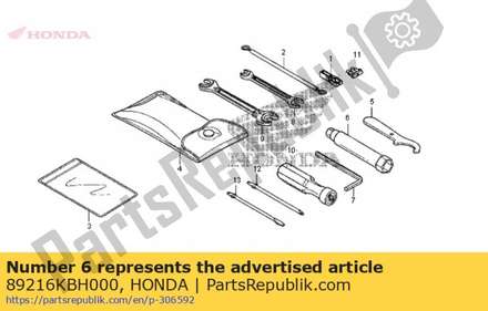 Wrench,plug 16 89216KBH000 Honda
