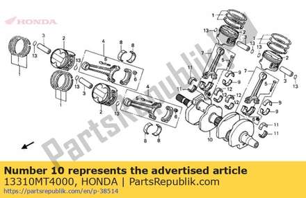 Crank shaft comp. 13310MT4000 Honda