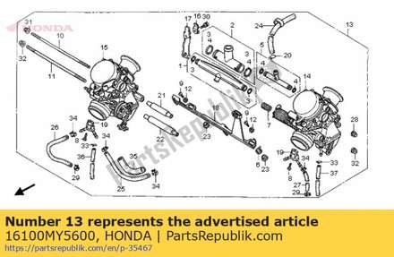 Carburetor assy 16100MY5600 Honda