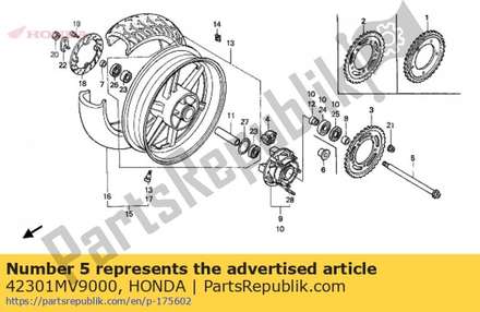 Axle, rr. wheel 42301MV9000 Honda