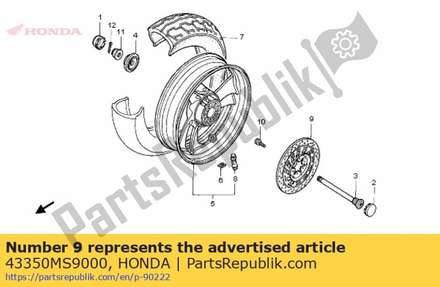 Disk comp., rr. 43350MS9000 Honda