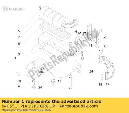 Luchtfilter. assy. 840551 Piaggio Group