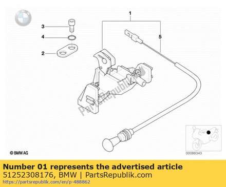 Dualseat locking mechanism 51252308176 BMW