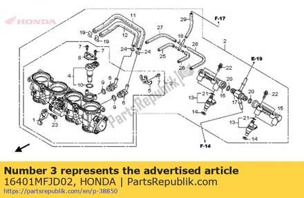Throttle body assy. 16401MFJD02 Honda