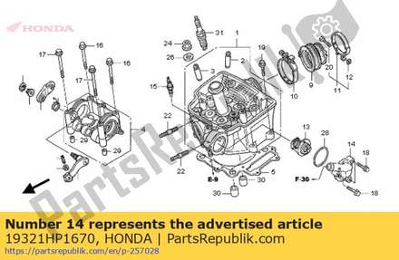 Cover, thermostat 19321HP1670 Honda