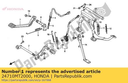 Pedal assy., gear change 24710MT2000 Honda