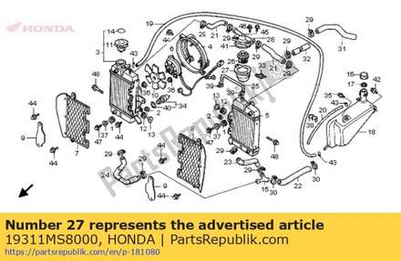 Case, thermostat 19311MS8000 Honda