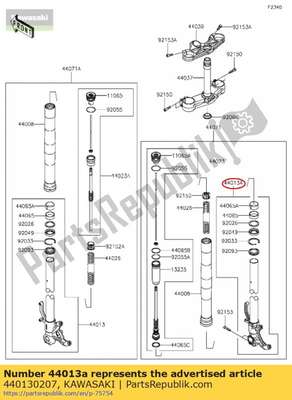 Pipe-fork inner,rh 440130207 Kawasaki