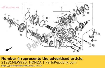 Holder, final driveshaft bearing 21281MEW920 Honda