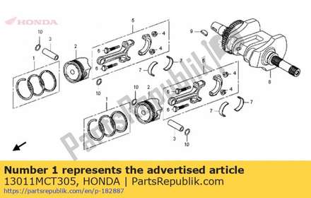 Ring set, piston (std.) 13011MCT305 Honda