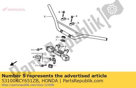 Pipe, steering handle *nh 53100KCY651ZB Honda